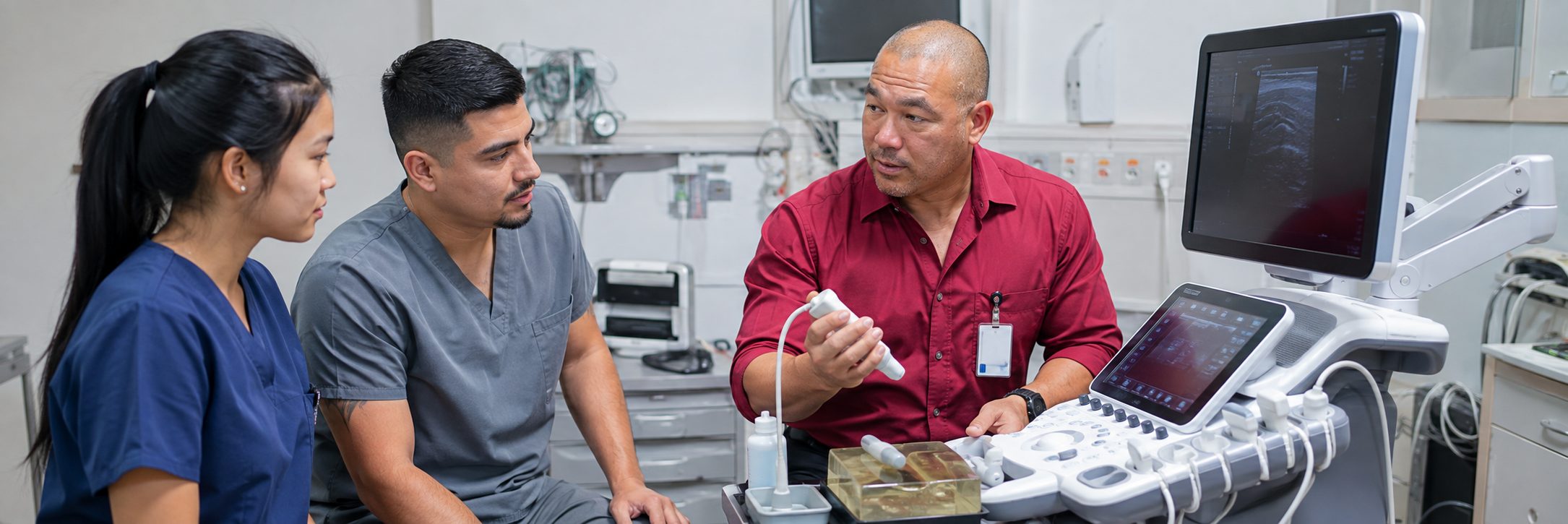 Biomedical equipment technicians performing anesthesia machine preventive maintenance