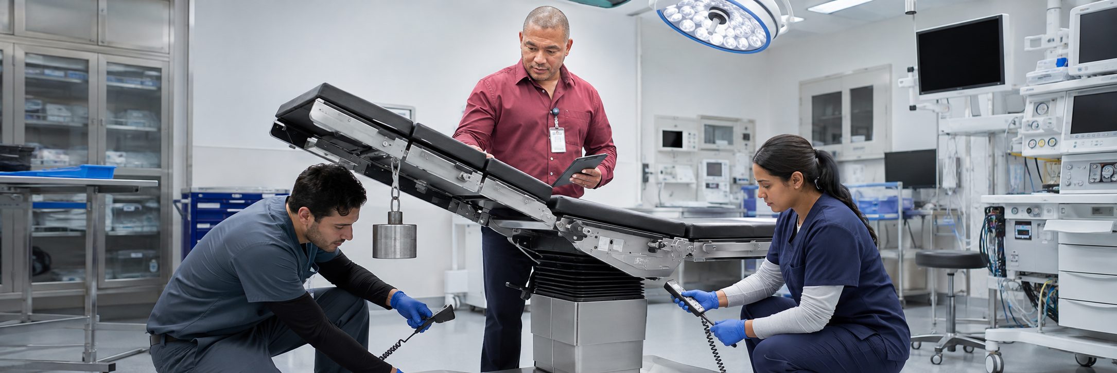 Biomedical equipment repair shop bench calibration with an electrical safety analyzer