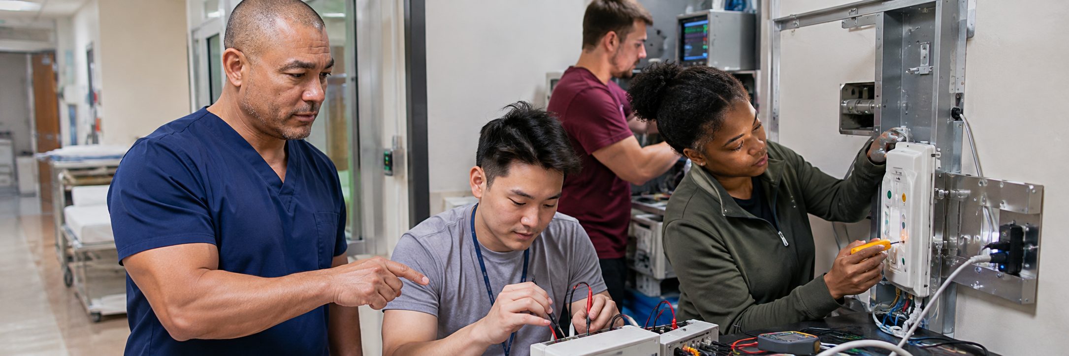 Clinical laboratory analyzer service and preventive maintenance by biomedical technicians