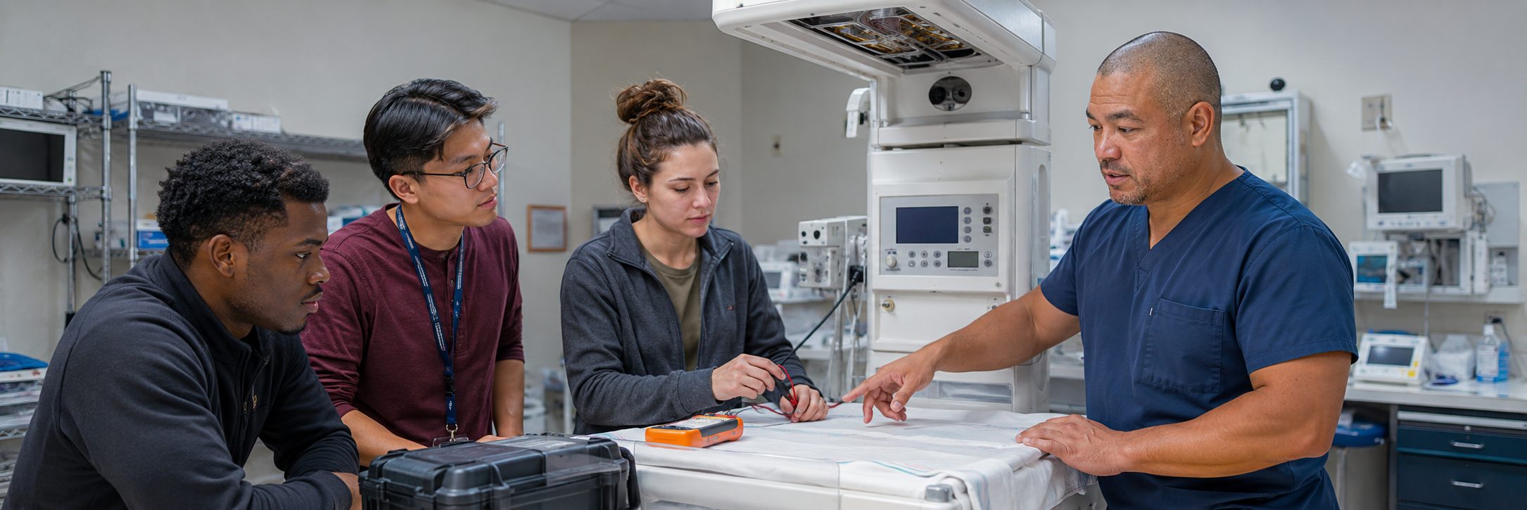 Clinical laboratory analyzer service and preventive maintenance by biomedical technicians