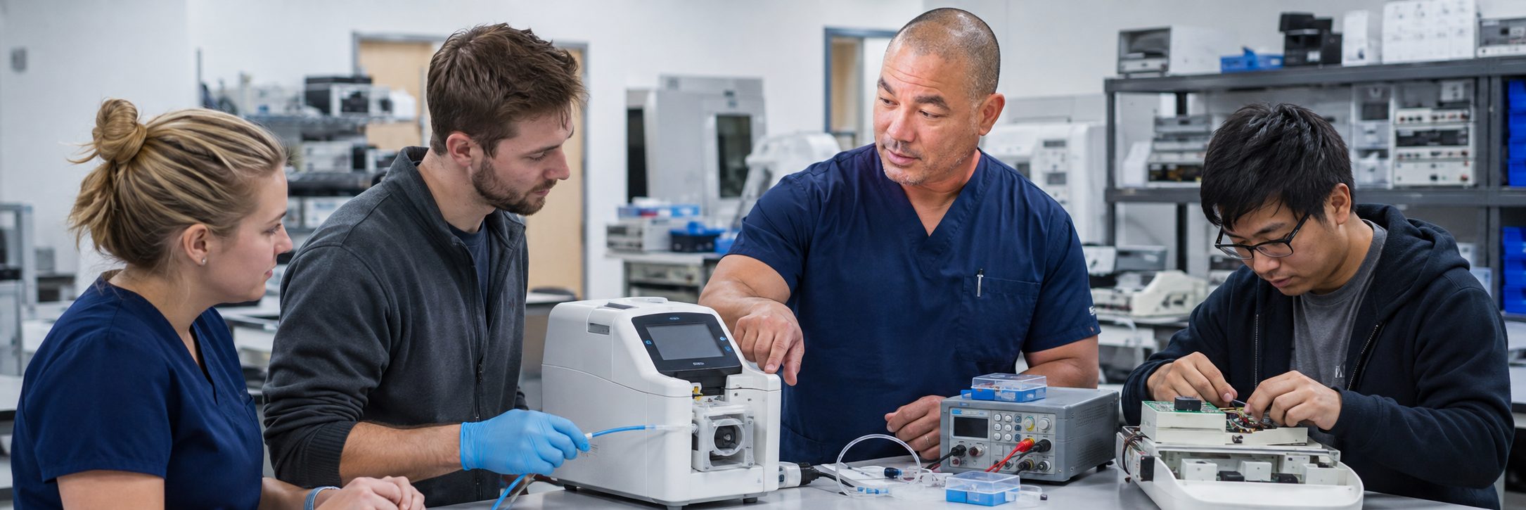 Clinical laboratory analyzer service and preventive maintenance by biomedical technicians